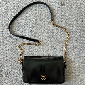 Tory Burch Black Leather Crossbody Purse